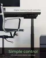 ICY BOX Zit-sta-bureauframe Elektrisch in hoogte verstelbaar Hoogte: 620 tot 1280 mm (b x d) 1047 mm x 300 mm Zwart IB-EW206B-T 60867 - thumbnail