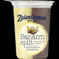 Zuivelhoeve Banan&apos;n Split Bananensmaak en Chocolade Vla 450 g bij Jumbo - thumbnail