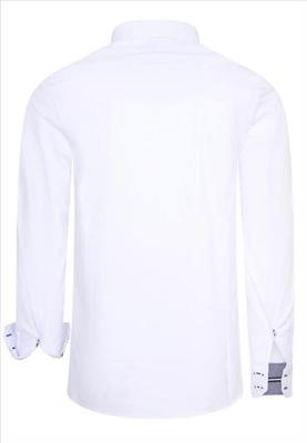 Italian Style - Heren Overhemd - Dubbele Knopen - Wit - Style-Italy