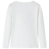 Kindershirt met lange mouwen dierenprint 140 ecrukleurig - thumbnail