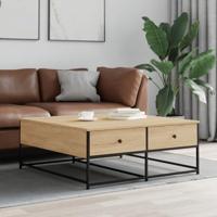 Salontafel 100x99x40 cm bewerkt hout sonoma eikenkleurig - thumbnail