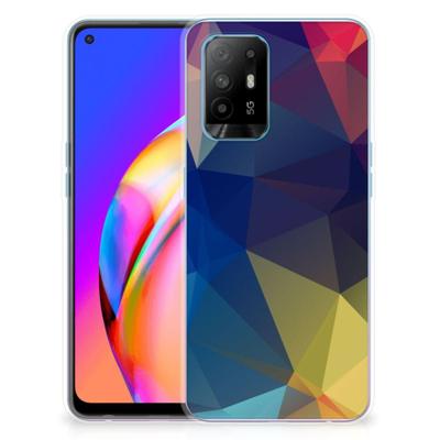 OPPO A94 5G | Reno5 Z | TPU Hoesje | Polygon Dark