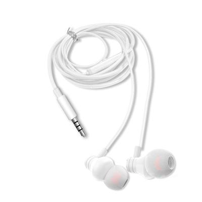 Aiwa ESTM-50WT: in-ear hoofdtelefoon, wit, afstandsbediening en microfoon