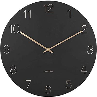 Karlsson WandklokCharm zwart - Ø 40cm - KA5762BK Karlsson WandklokCharm zwart - Ø 40cm - KA5762BK