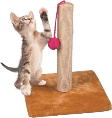 Maxxpro Pet toys krabpaal met balletje hout 30 x 35 cm