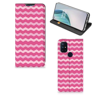 OnePlus Nord N10 5G | Hoesje met Magneet | Waves Pink