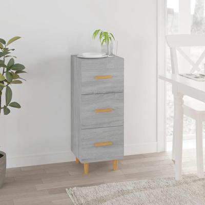 Dressoir 34,5x34x90 cm bewerkt hout grijs sonoma eikenkleurig