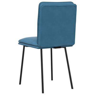 Eetkamerstoelen 2 st fluweel blauw
