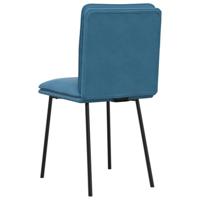 Eetkamerstoelen 2 st fluweel blauw - thumbnail