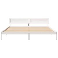 Bedframe Wit 180 x 200 cm Massief grenenhout - thumbnail