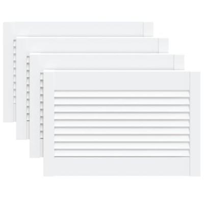 VidaXL Kastdeuren met lamellen 4 st 39,5x59,4 cm grenenhout wit VidaXL Kastdeuren met lamellen 4 st 39,5x59,4 cm grenenhout wit