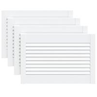 VidaXL Kastdeuren met lamellen 4 st 39,5x59,4 cm grenenhout wit - thumbnail