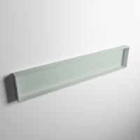MONDIAZ EASY Nis 149,5x29,5cm in solid surface kleur Greey | Greey. 1 vak geschikt voor in- of opbouw - thumbnail