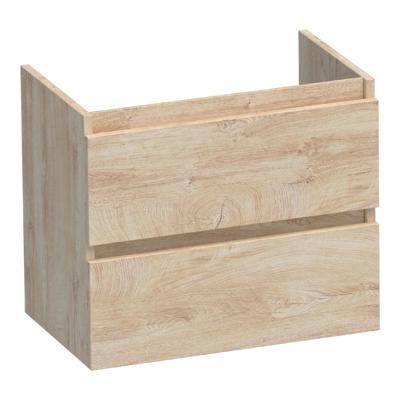 Brauer Joy - Onderkast Ondiep - 60 cm - met 2 Softclose Lades Greeploos en 1 Sifon Uitsparing - Forest Wheat