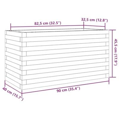 Plantenbak 90x40x45,5 cm massief grenenhout