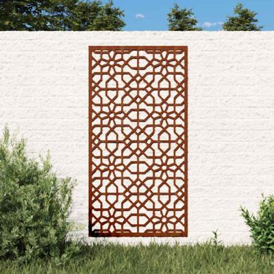 Wanddecoratie tuin Moors ontwerp 105x55 cm cortenstaal