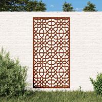 Wanddecoratie tuin Moors ontwerp 105x55 cm cortenstaal - thumbnail