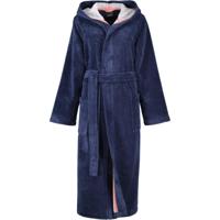 Cawö Cawö Badjas met capuchon 830 Doubleface marine 44/46 - thumbnail