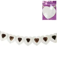 Slinger Heart papier crème 4 m | 24 stuks - thumbnail