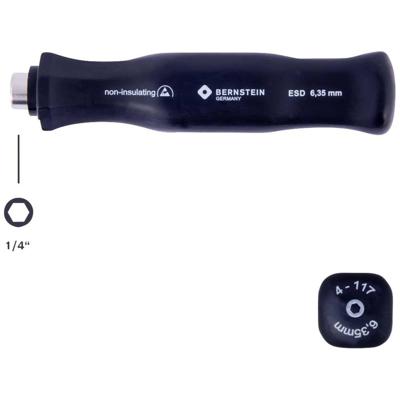 Bernstein Tools for Electronics 4-117 ESD-schroevendraaiergreep bitmagneethouder 1/4 inch 105 mm 1/4 Bernstein Tools for Electronics 4-117 ESD-schroevendraaiergreep bitmagneethouder 1/4 inch 105 mm 1/4