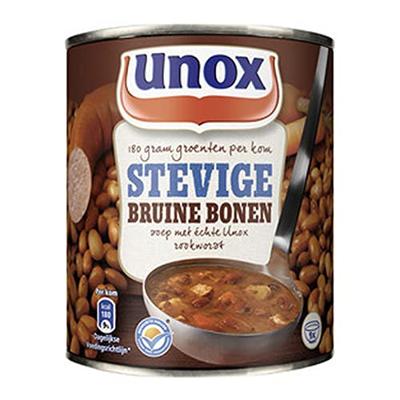 Unox stevige bruine bonensoep blik (6x 0,8 liter)