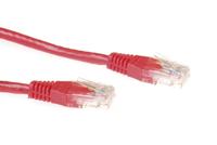 ACT Rode 15 meter U/UTP CAT6A patchkabels met RJ45 connectoren - thumbnail