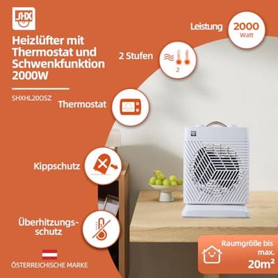 SHX SHXHL20OSZ Ventilatorkachel SHX SHXHL20OSZ Ventilatorkachel