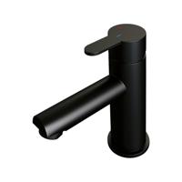 Wastafelmengkraan Brauer Black Edition Coldstart Opbouw Laag Korte Platte Hendel Mat Zwart Brauer - thumbnail