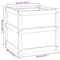 Plantenbak 60x60x60 cm massief douglashout - thumbnail