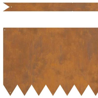 VidaXL Tuinrand 10 pcs bruin 100 x 0.05 x 20 cm cortenstaal
