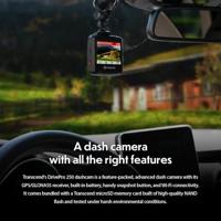Transcend DrivePro™ 250 Dashcam met GPS Kijkhoek horizontaal (max.): 140 ° 12 V, 24 V GPS met radarherkenning, Time-lapse, G-sensor, WDR, Botswaarschuwing, - thumbnail