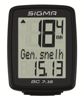 Sigma BC 7,16 Kilometerteller 7 functies - Zwart - thumbnail