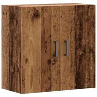 Wandkast 60x31x60 cm bewerkt hout oud houtkleurig - thumbnail