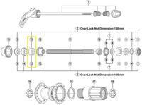 Shimano Afstandsbus links 8 mm - thumbnail