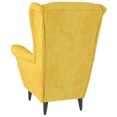 VidaXL Fauteuil fluweel mosterdgeel