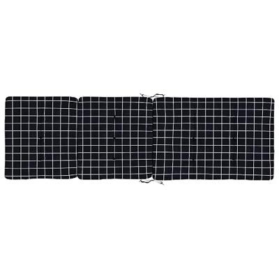 VidaXL Terrasstoelkussens 2 st ruitpatroon oxford stof zwart