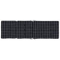 VidaXL Terrasstoelkussens 2 st ruitpatroon oxford stof zwart - thumbnail