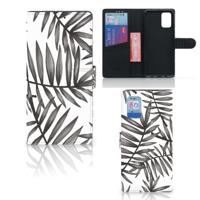 Samsung Galaxy A02s | M02s Hoesje Leaves Grey - thumbnail