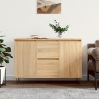 Dressoir 104x35x70 cm bewerkt hout sonoma eikenkleurig - thumbnail