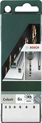 Bosch Accessories 2609255087 HSS Metaal-spiraalboor 6-delig 2 mm, 3 mm, 4 mm, 5 mm, 6 mm, 8 mm Kobalt DIN 338 Cilinderschacht 1 set(s)