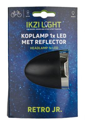 Koplamp IKZI Retro JR 1x LED - zwart Koplamp IKZI Retro JR 1x LED - zwart
