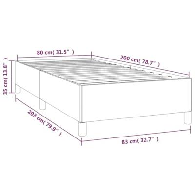 Bedframe fluweel lichtgrijs 80x200 cm Bedframe fluweel lichtgrijs 80x200 cm
