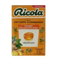 Ricola Gember Sinaasappelmunt Suikervrij Doosje - thumbnail