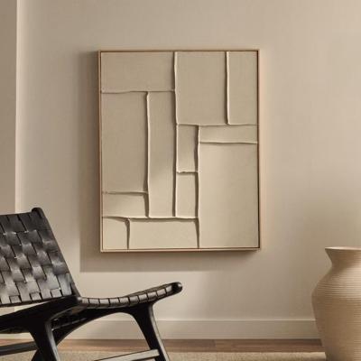 Kave Home Abstract Schilderij 'Klis' Met reliëf, 100 x 80cm