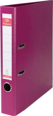 Pergamy ordner, voor ft A4, volledig uit PP, rug van 5 cm, paars Pergamy ordner, voor ft A4, volledig uit PP, rug van 5 cm, paars