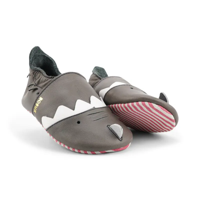 Bobux babyslofjes Fin Charcoal-L