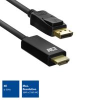 ACT Displayport naar HDMI kabel M/M 1,8m - thumbnail