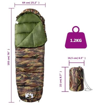VidaXL Slaapzak mummie voor volwassenen camping 3 seizoenen VidaXL Slaapzak mummie voor volwassenen camping 3 seizoenen