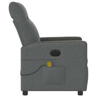 Massagestoel elektrisch verstelbaar stof donkergrijs - thumbnail