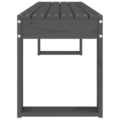 Tuinbank 110x38x45 cm massief grenenhout grijs